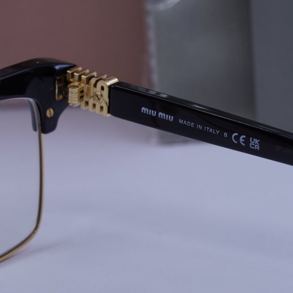 Miu Miu MU10ZS 1AB08N Browline Sunglasses – Black main image 7